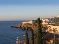 Sunrise over the Spanish resort of Nerja on the Costa del Sol Royalty Free Stock Photo