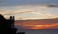 Sunrise over the Spanish resort of Nerja on the Costa del Sol Royalty Free Stock Photo