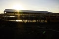 Sunrise and Sport Court in Calama Chile