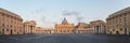 Sunrise over the St. Peters Basilica in Vatican City