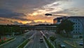 Sunrise over suburbs, Singapore