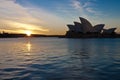 Sunrise over Sydney Opera House, Australia. Royalty Free Stock Photo