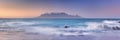 Sunrise over the Table Mountain and Cape Town Royalty Free Stock Photo