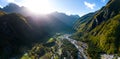 Sunrise over Theth Village in the Northern Albanian Alps