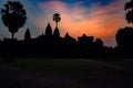 Angkor Wat, sunrise over ancient Temple, Siem Reap, Cambodia. Royalty Free Stock Photo