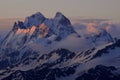 Sunrise over Ushba Peak Royalty Free Stock Photo