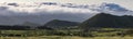 Sunrise over the volcanic central countryside of Ilha do Pico Island