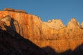 Sunrise over The West Temple and Altar of Sacrifice Royalty Free Stock Photo