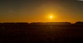 Sunrise over the wheal field Royalty Free Stock Photo