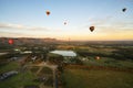 Sunrise over Wine region from a Hot air balloon