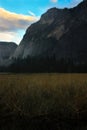 Sunrise over Yosemite Valley with Half Dome an El Capitan Mountains Royalty Free Stock Photo