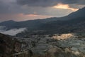 Sunrise over YuanYang rice terraces in Yunnan, China, one of the latest UNESCO World Heritage Sites