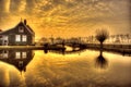 Sunrise over Zaanse Schans