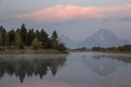 Sunrise at Oxbow Bend - Grand Teton Royalty Free Stock Photo