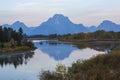 Sunrise at Oxbow Bend - Grand Teton Royalty Free Stock Photo