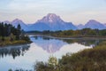 Sunrise at Oxbow Bend - Grand Teton Royalty Free Stock Photo