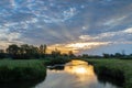 Sunrise at Paar river in Bavaria Royalty Free Stock Photo