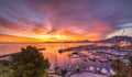 Sunrise at Palermo Harbour Royalty Free Stock Photo