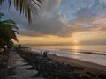 Sunrise pangandaran beach indonesia country west java Royalty Free Stock Photo