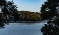 Sunrise Panorama Of Lake Arrowhead Royalty Free Stock Photo