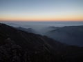 Sunrise panorama of Marcahuasi andes plateau rock formation mountain hill valley nature landscape Lima Peru Royalty Free Stock Photo