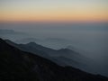 Sunrise panorama of Marcahuasi andes plateau rock formation mountain hill valley nature landscape Lima Peru Royalty Free Stock Photo