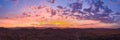 Sunrise panorama over the sonoran desert Royalty Free Stock Photo