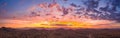 Sunrise panorama over the sonoran desert