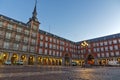 Sunrise panorama of Plaza Mayor in Madrid, Spain Royalty Free Stock Photo