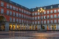 Sunrise panorama of Plaza Mayor in Madrid, Spain Royalty Free Stock Photo