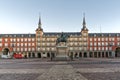 Sunrise panorama of Plaza Mayor in Madrid, Spain Royalty Free Stock Photo