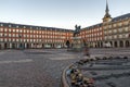 Sunrise panorama of Plaza Mayor in Madrid, Spain Royalty Free Stock Photo