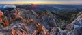 Sunrise panorama from Velky Rozsutec at Mala Fatra mountains