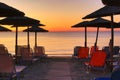 Sunrise at Paralia Katerinis beach Greece Royalty Free Stock Photo