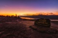 Sunrise at Pha Taem National Park,is the place of sunrise before other provinces,Ubon Ratchathani,Thailand