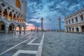 Sunrise at the Piazzetta San Marco and the Palazza Ducale Royalty Free Stock Photo