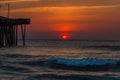 Sunrise pier at the beach