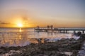 Sunrise on a pier in the sea In Bayahibe 10