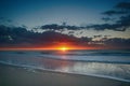 Sunrise in Pinamar, Argentina Royalty Free Stock Photo