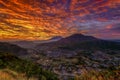 Sunrise at Pinggan Village, kintamani Bali indonesia Royalty Free Stock Photo