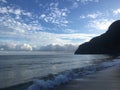 Sunrise at Polihale Beach on Kauai Island, Hawaii. Royalty Free Stock Photo