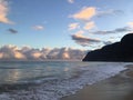 Sunrise at Polihale Beach on Kauai Island, Hawaii. Royalty Free Stock Photo