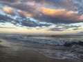 Sunrise at Polihale Beach on Kauai Island, Hawaii. Royalty Free Stock Photo