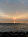 Sunrise in Puducherry, a quiet little town on the southern coast of India.