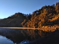 Ranu Kumbolo lake reflection at morning Mount Semeru