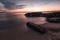 Sunrise in Ravda beach, Bulgaria Royalty Free Stock Photo
