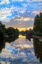 Sunrise reflection Amsterdam