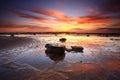 Sunrise reflections across Long Reef Australia