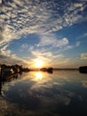 The sunrise relections Royalty Free Stock Photo