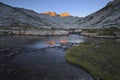 Sunrise rise at Mount Conness Royalty Free Stock Photo